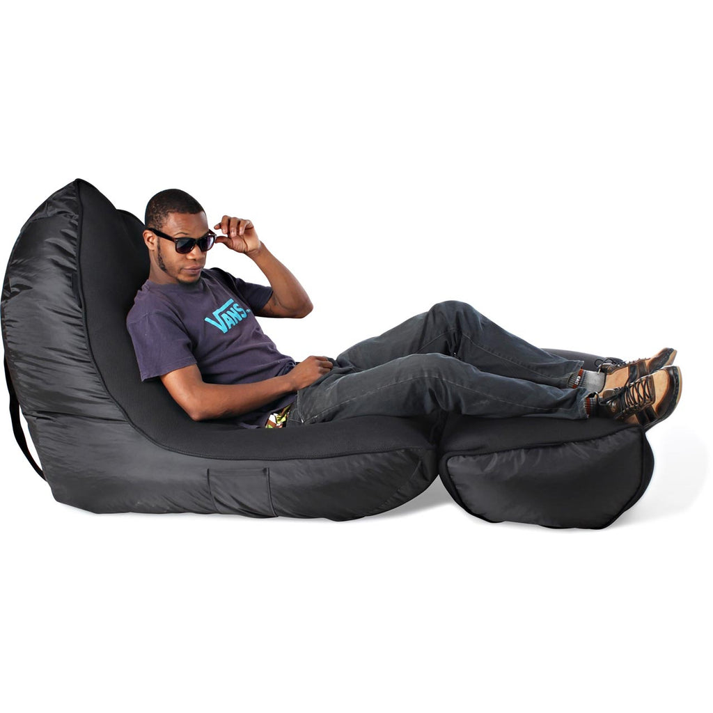 VIP Bean Bag Sofa + Ottoman Set (Gangsta Black)