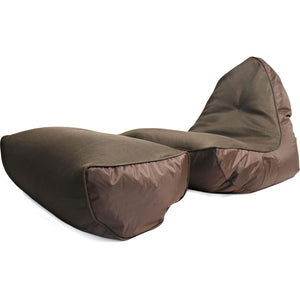 VIP Bean Bag Sofa + Ottoman Set (Choc-o-holic Brown)