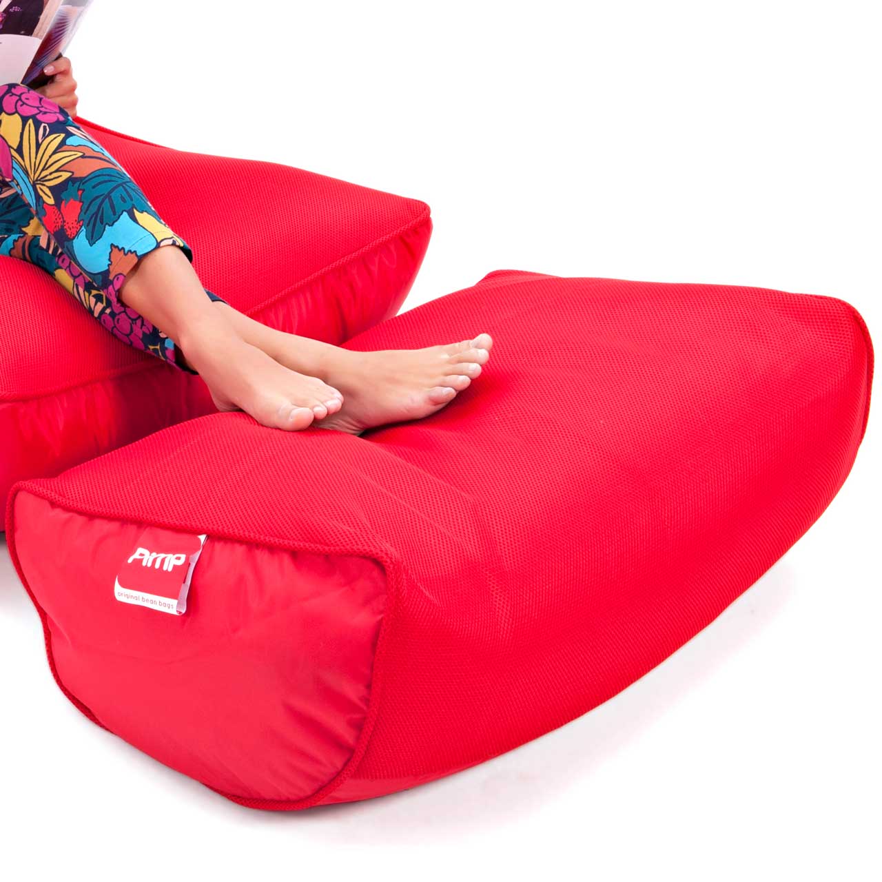 Red PiMP Bean Bag Ottoman Kick Ass Bean Bags Singapore PiMP