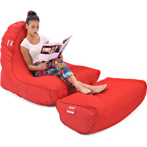 VIP Bean Bag Sofa + Ottoman Set (Street Cred Red)