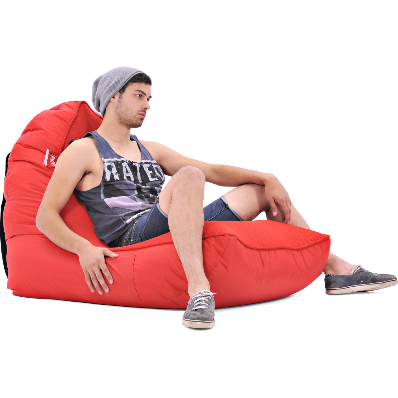 VIP Bean Bag Sofa + Ottoman Set (Street Cred Red)