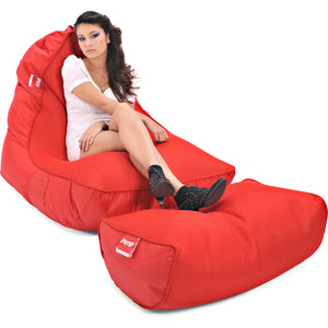 VIP Bean Bag Sofa + Ottoman Set (Street Cred Red)