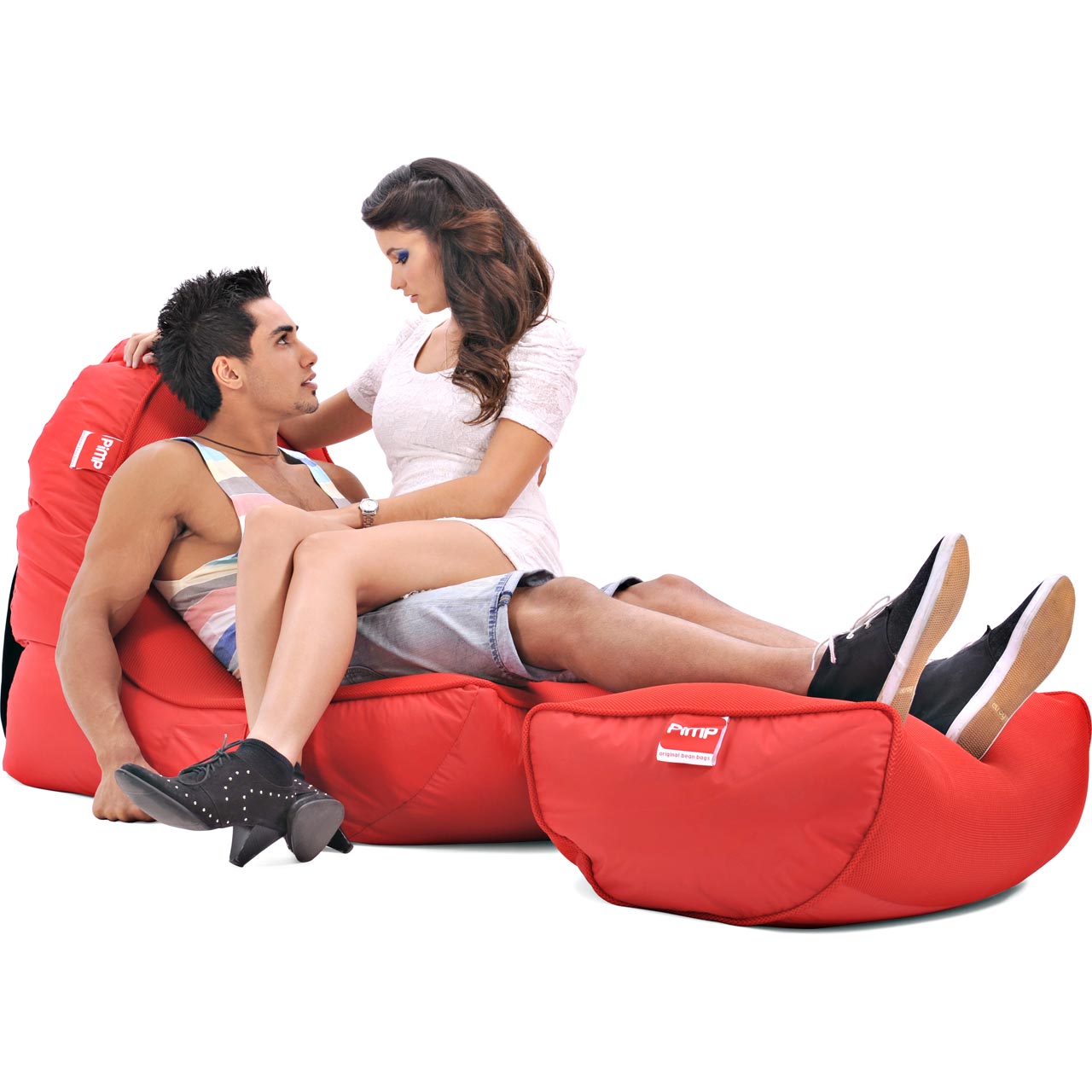 VIP Bean Bag Sofa + Ottoman Set (Street Cred Red)